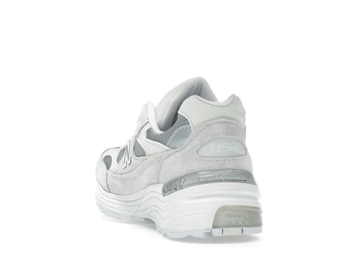 Vue 26 de New Balance 992 MiUSA White Reflection