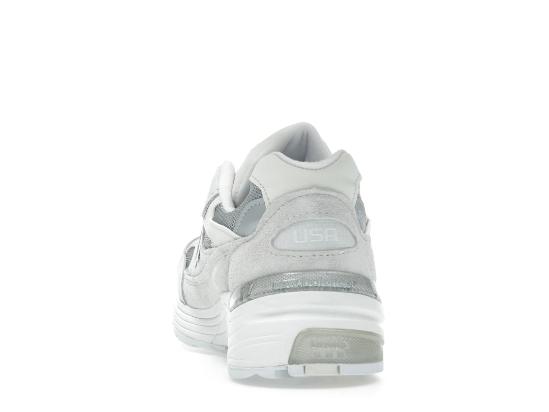 Vue 27 de New Balance 992 MiUSA White Reflection