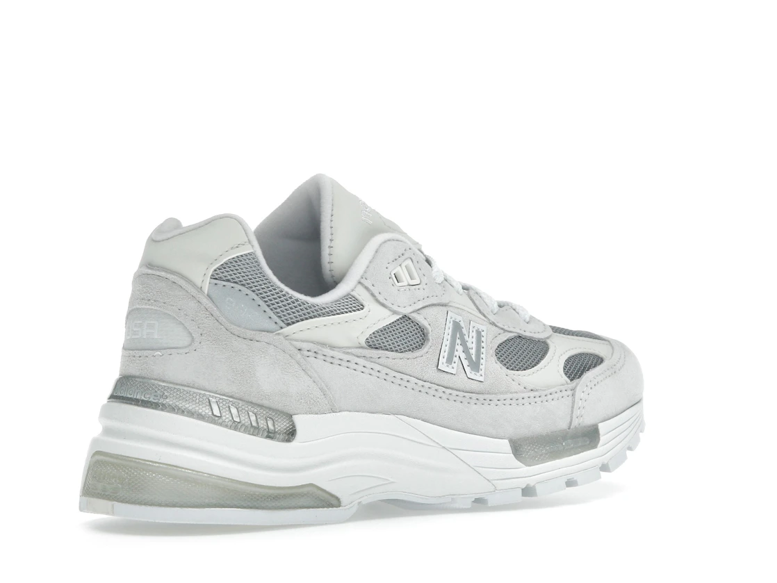 Vue 33 de New Balance 992 MiUSA White Reflection