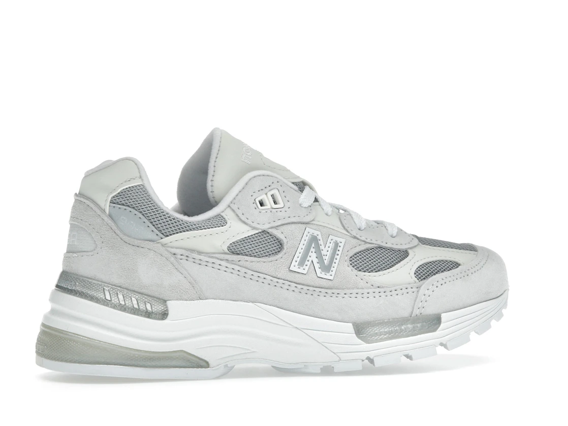 Vue 35 de New Balance 992 MiUSA White Reflection