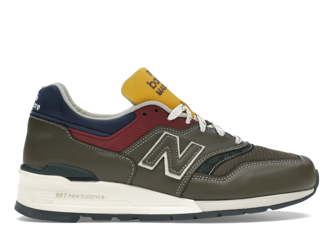 Vue 1 de New Balance 997 MiUSA Aimé Leon Dore Dark Moss Angora