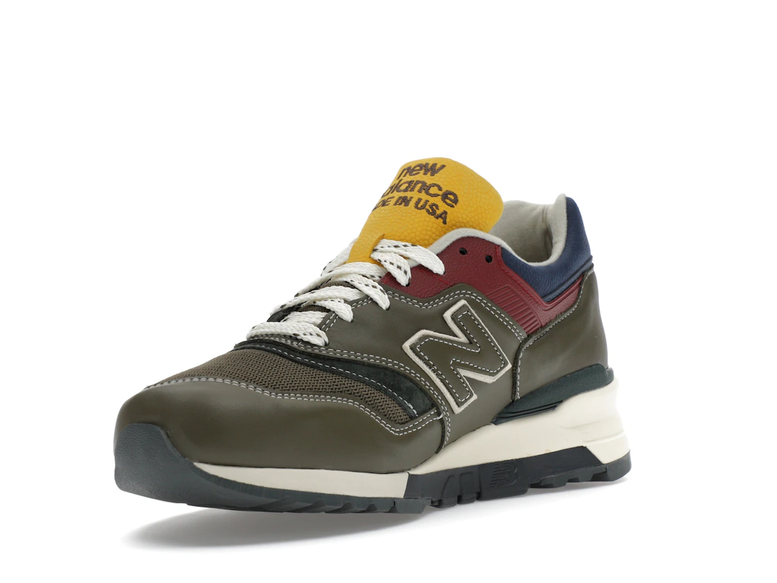 Vue 14 de New Balance 997 MiUSA Aimé Leon Dore Dark Moss Angora