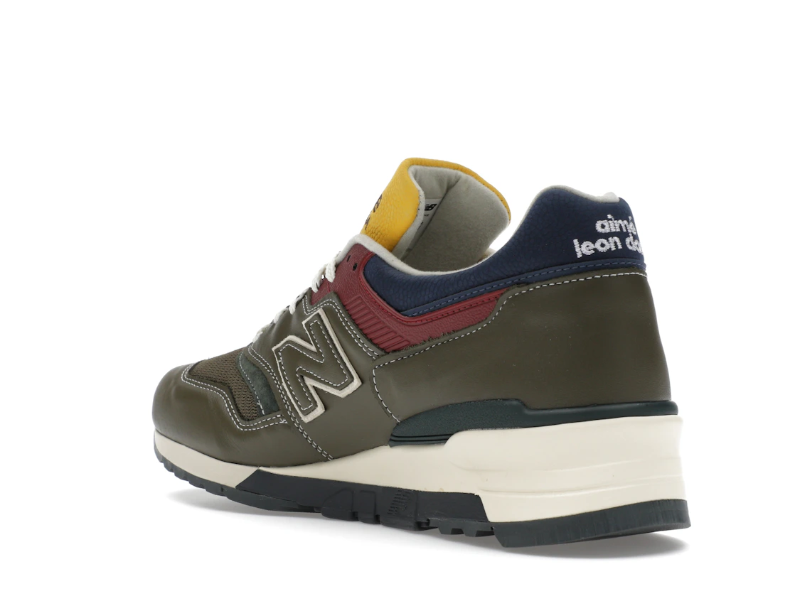 Vue 24 de New Balance 997 MiUSA Aimé Leon Dore Dark Moss Angora