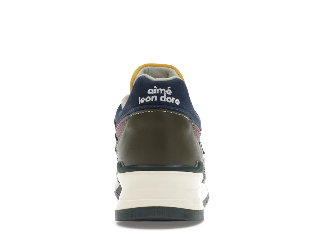 Vue 28 de New Balance 997 MiUSA Aimé Leon Dore Dark Moss Angora