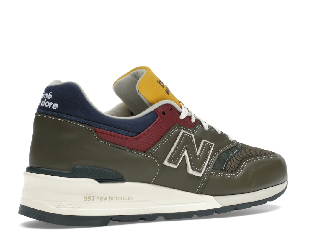 Vue 34 de New Balance 997 MiUSA Aimé Leon Dore Dark Moss Angora