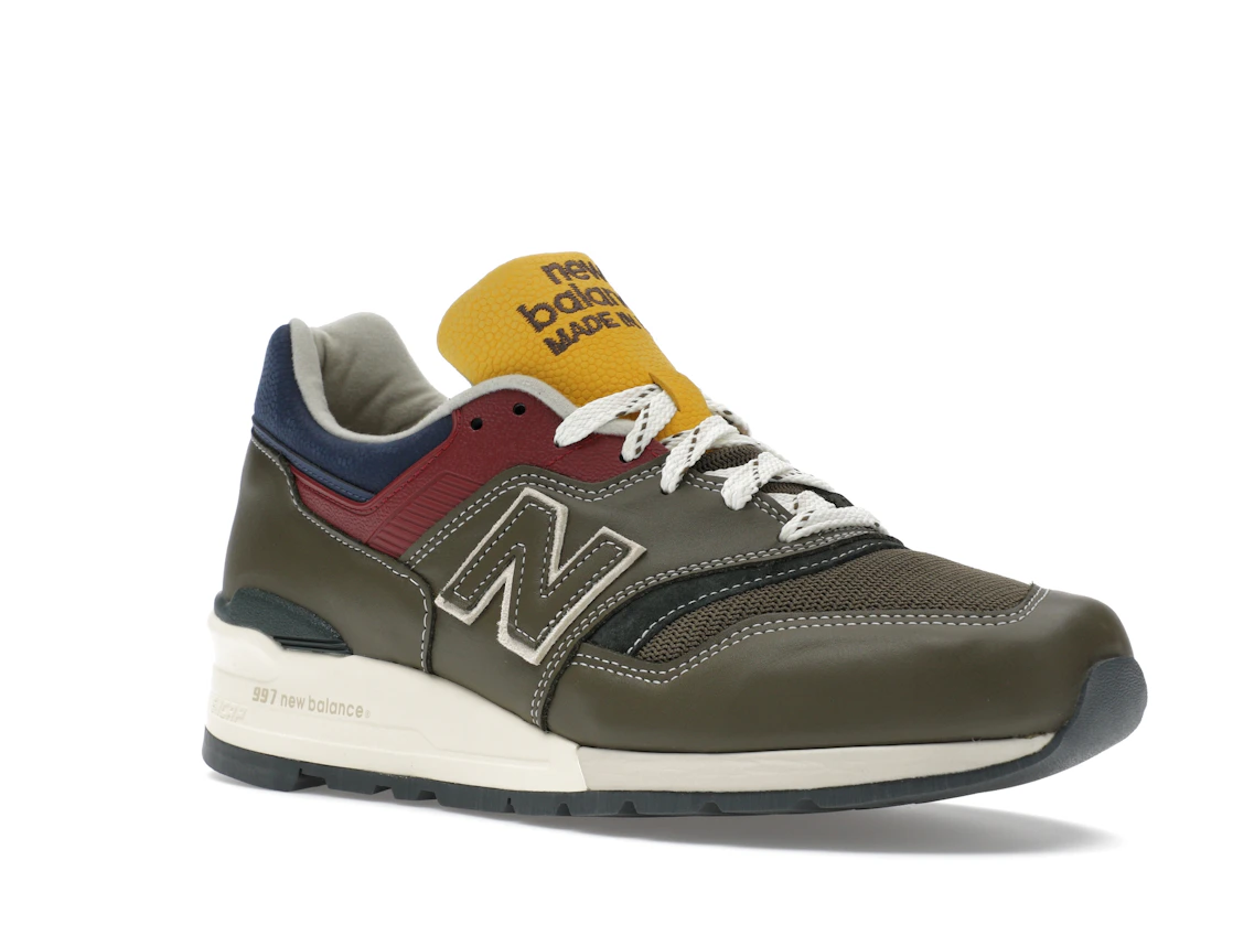 Vue 5 de New Balance 997 MiUSA Aimé Leon Dore Dark Moss Angora