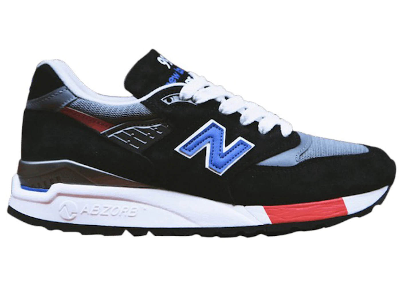 New Balance 998 MiUSA Black Blue Red