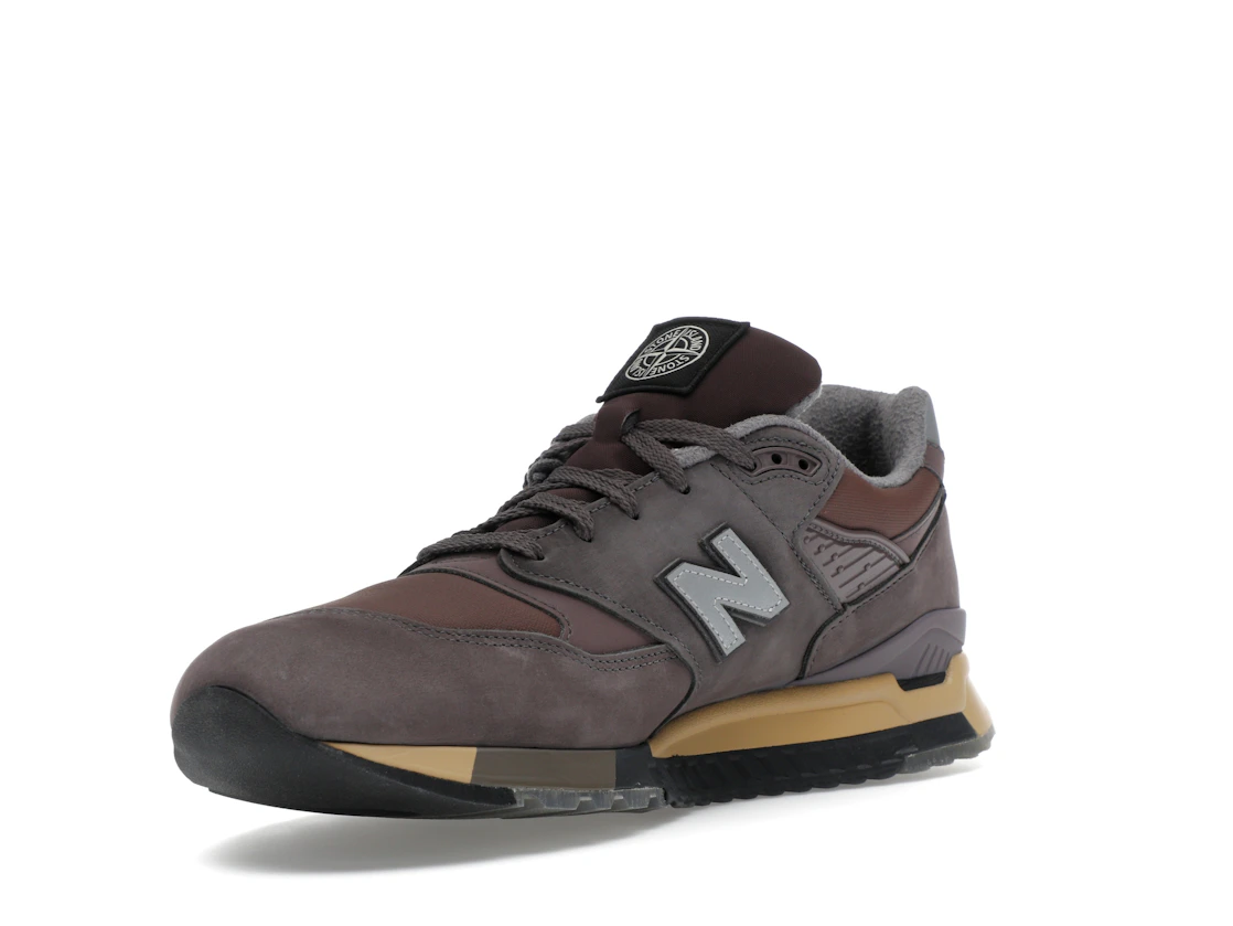 Vue 14 de New Balance 998 MiUSA Stone Island Raso Gommato