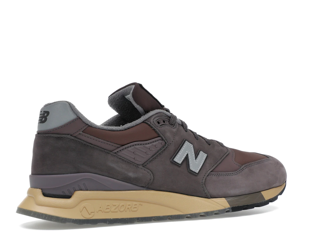 Vue 34 de New Balance 998 MiUSA Stone Island Raso Gommato