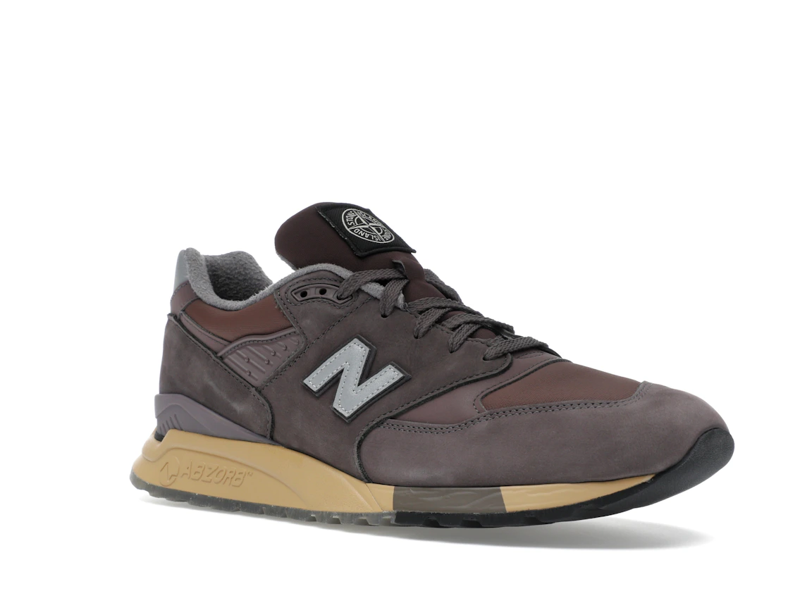 Vue 5 de New Balance 998 MiUSA Stone Island Raso Gommato