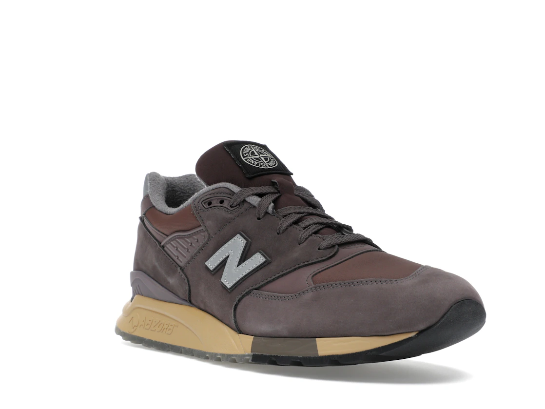 Vue 6 de New Balance 998 MiUSA Stone Island Raso Gommato