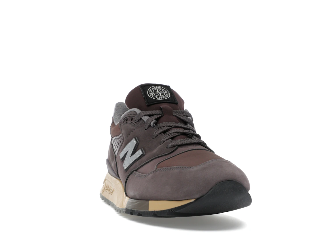 Vue 8 de New Balance 998 MiUSA Stone Island Raso Gommato