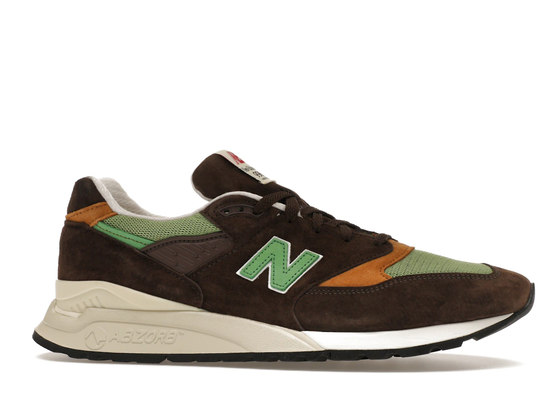 Vue 2 de New Balance 998 MiUSA Teddy Santis Brown Green