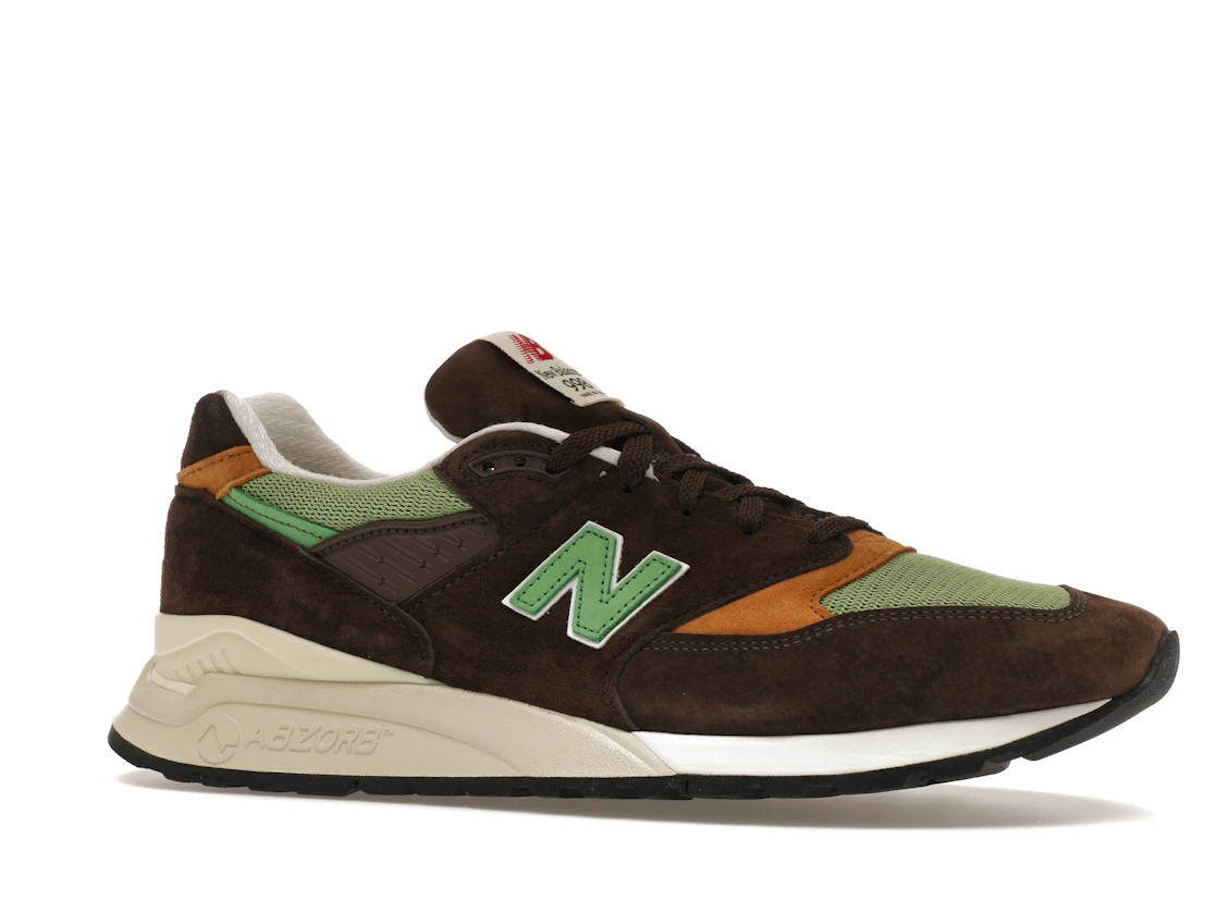 Vue 3 de New Balance 998 MiUSA Teddy Santis Brown Green