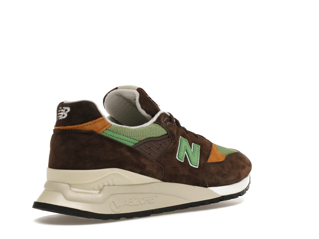 Vue 32 de New Balance 998 MiUSA Teddy Santis Brown Green