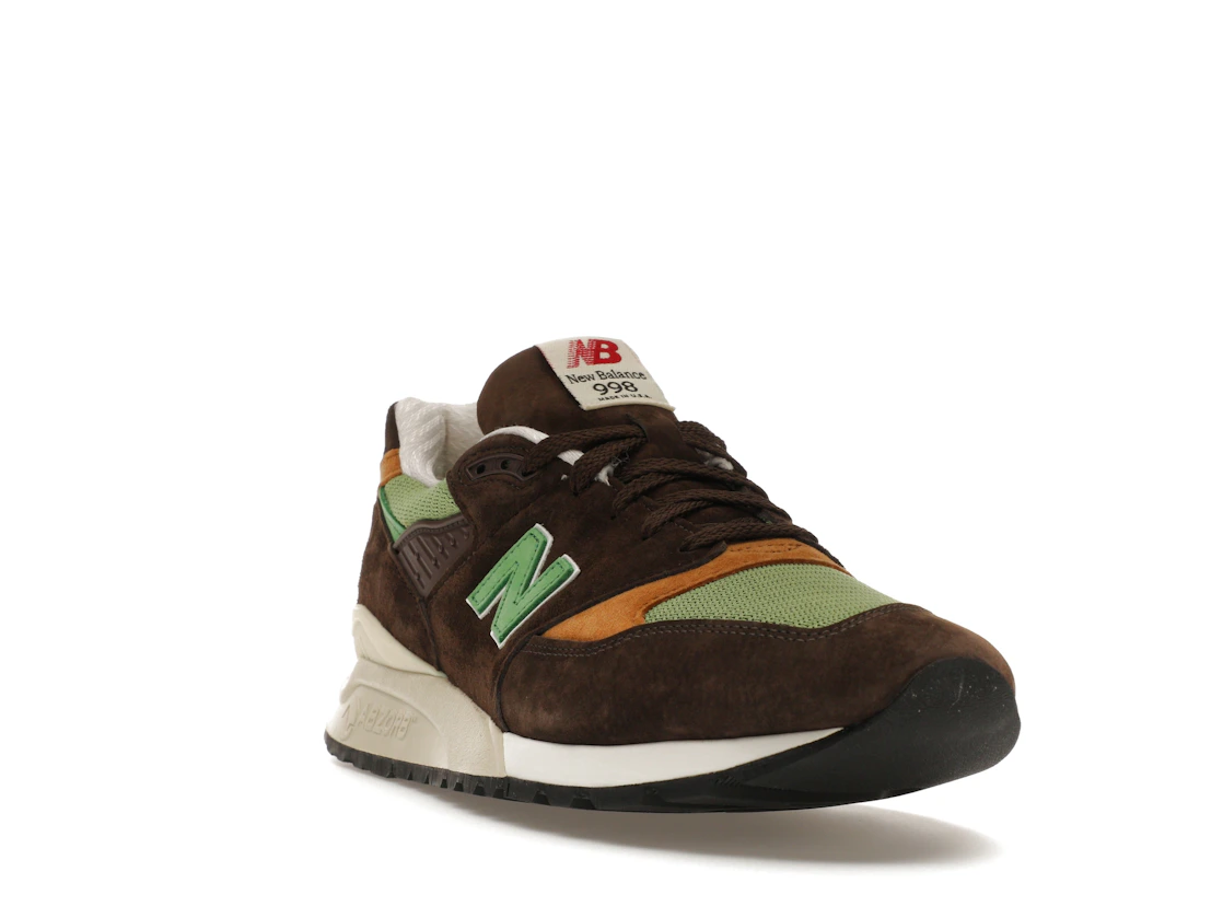 Vue 7 de New Balance 998 MiUSA Teddy Santis Brown Green