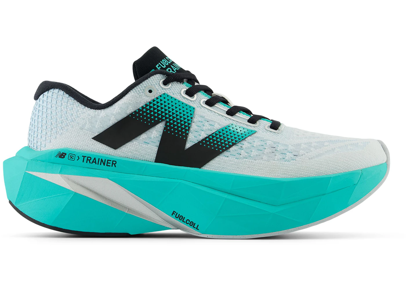 New Balance FuelCell SuperComp Trainer v3 White Cyber Jade Silver Metallic 