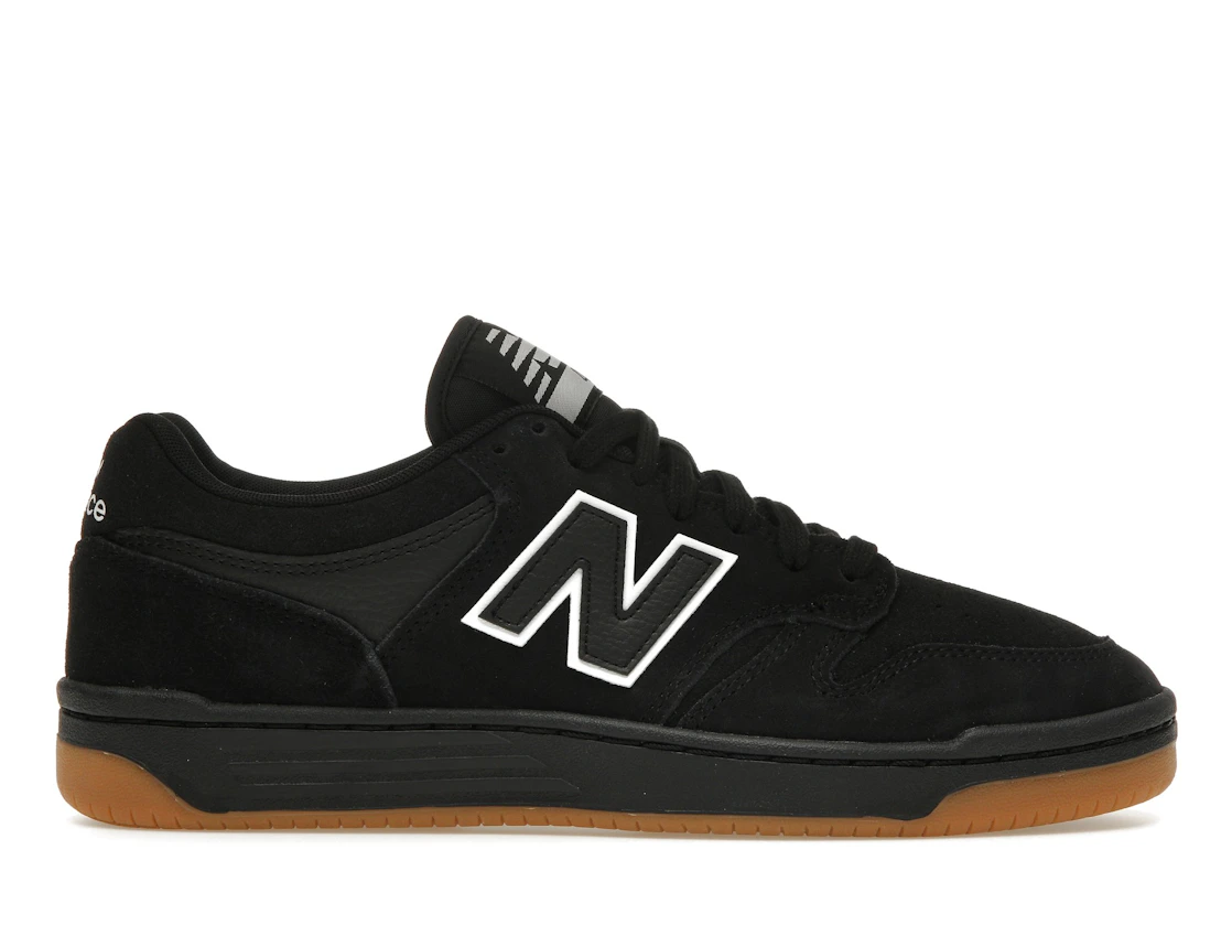 Vue 1 de New Balance Numeric 480 Black White