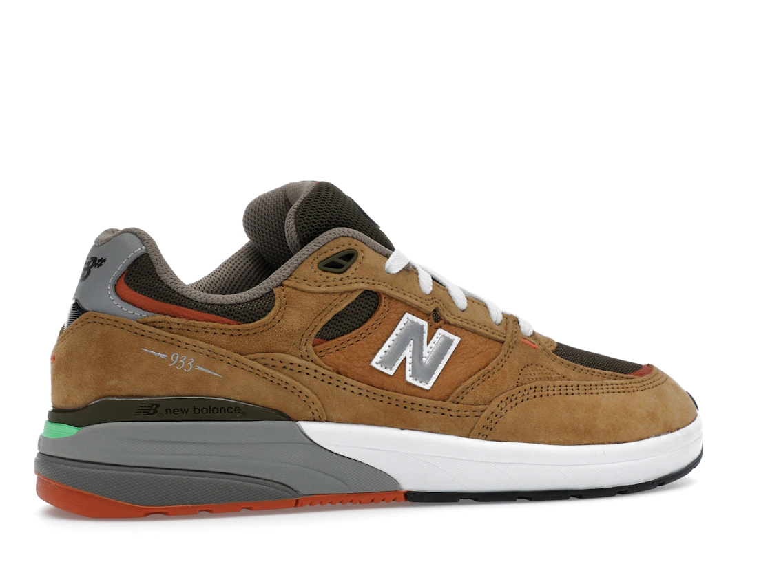 Vue 35 de New Balance Numeric 933 Andrew Reynolds Wheat