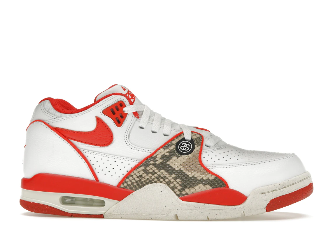 Vue 2 de Nike Air Flight '89 Low SP Stussy Habanero Red