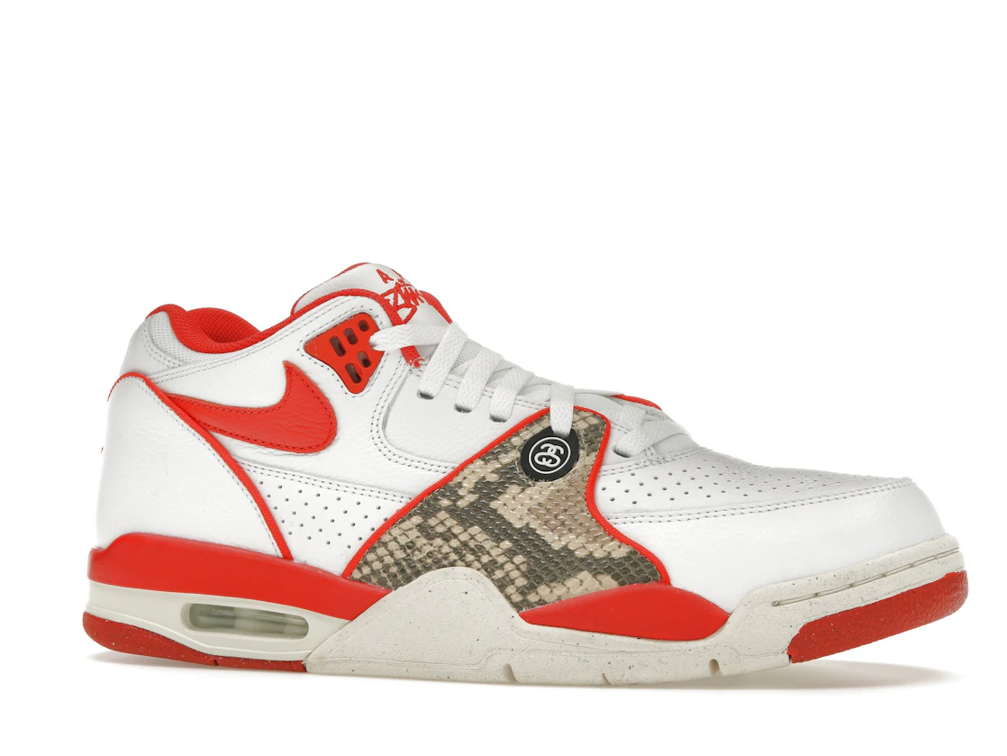 Vue 3 de Nike Air Flight '89 Low SP Stussy Habanero Red