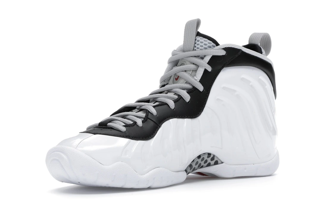 Vue 15 de Nike Air Foamposite Pro White Black University Red (GS)