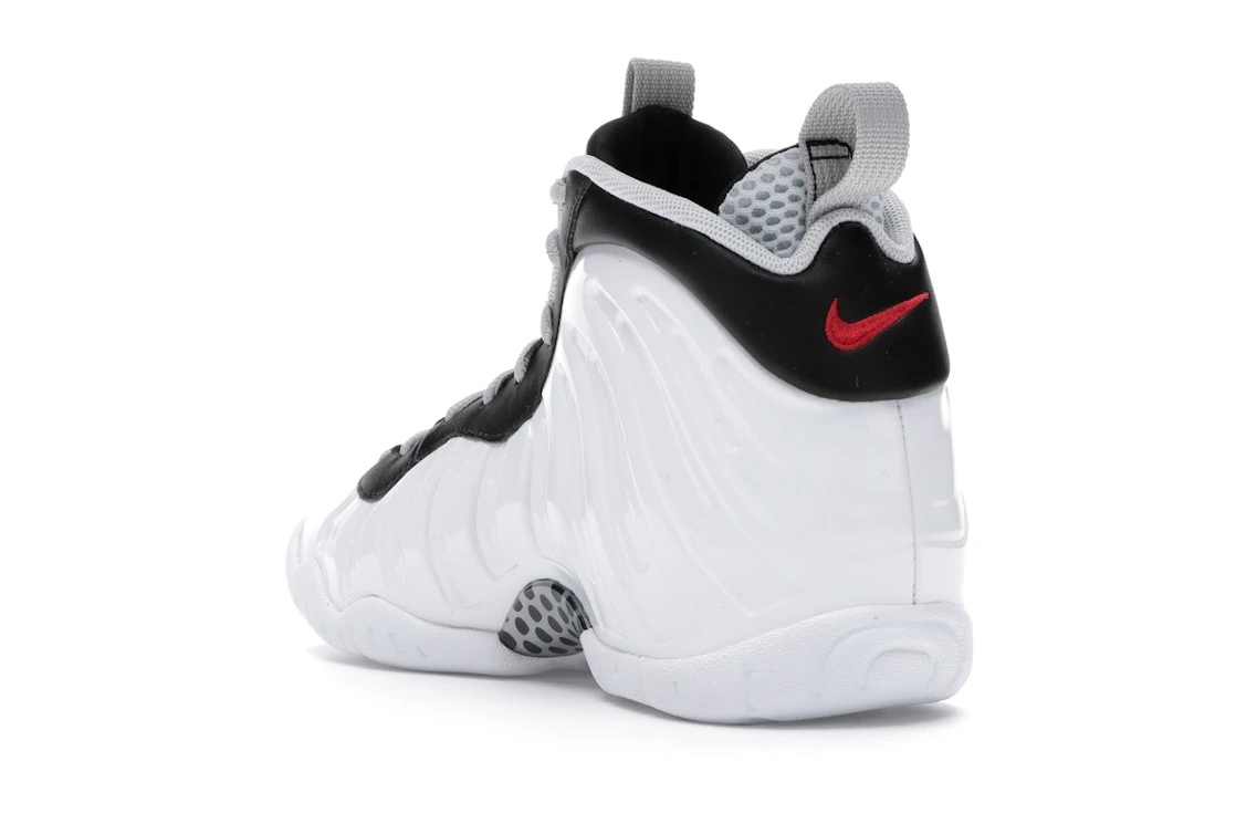 Vue 25 de Nike Air Foamposite Pro White Black University Red (GS)