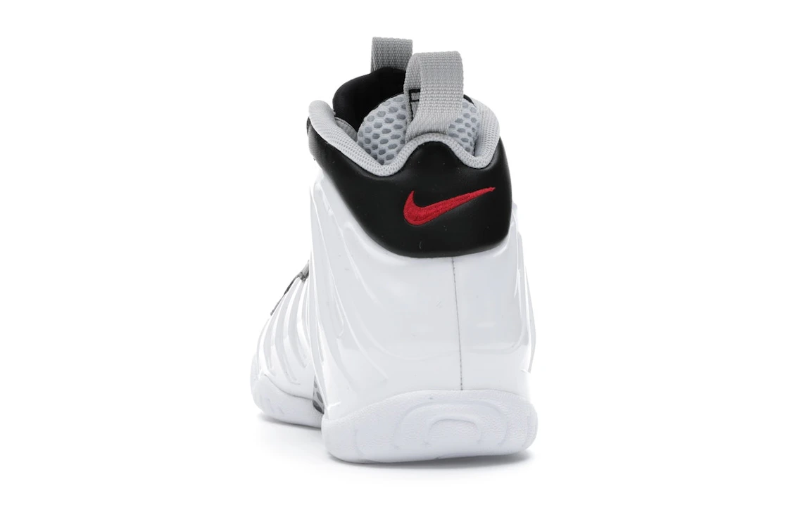 Vue 27 de Nike Air Foamposite Pro White Black University Red (GS)