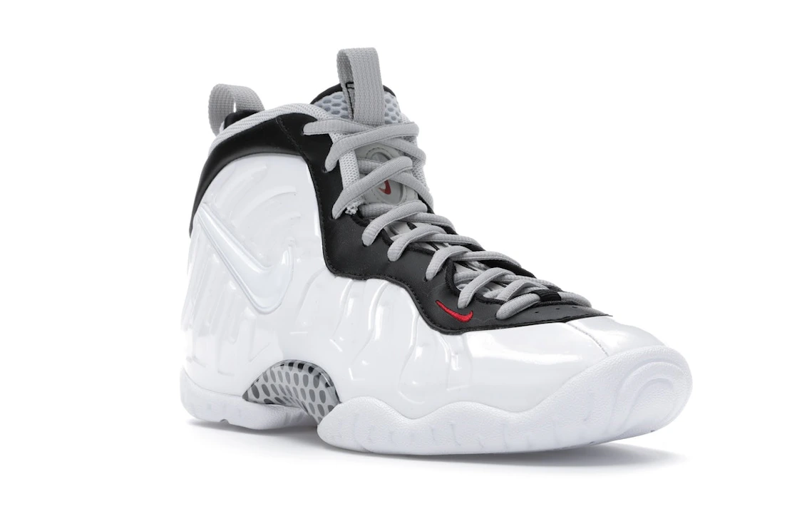 Vue 6 de Nike Air Foamposite Pro White Black University Red (GS)