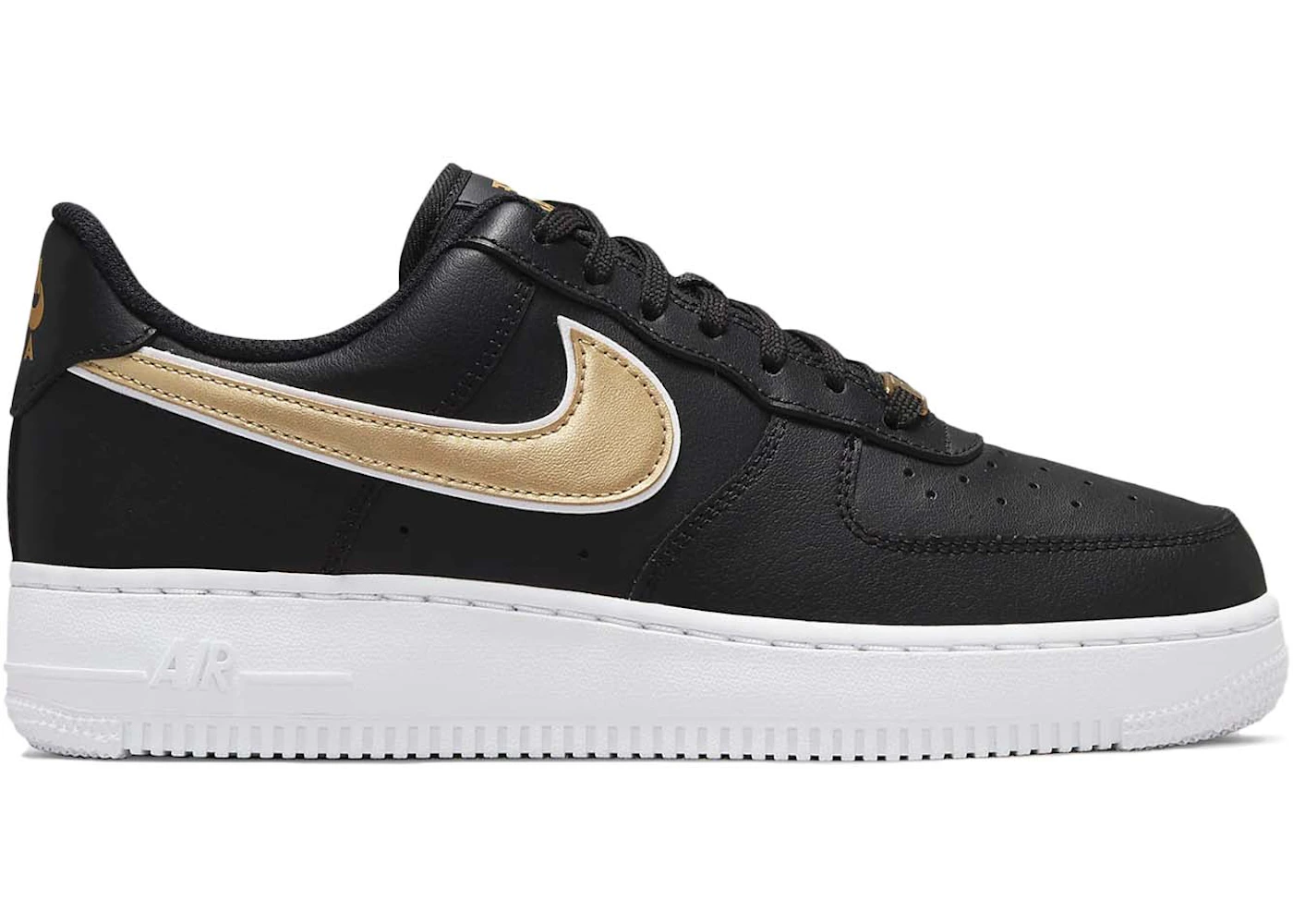 Nike Air Force 1 Low '07 Essential Black Metallic Gold 