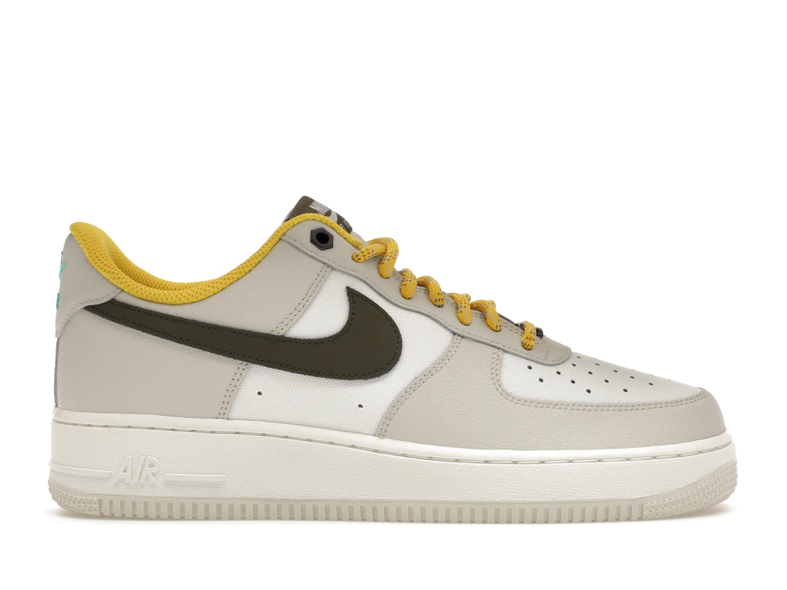 Vue 1 de Nike Air Force 1 Low '07 PRM Light Bone Cargo Khaki Vivid Sulfur