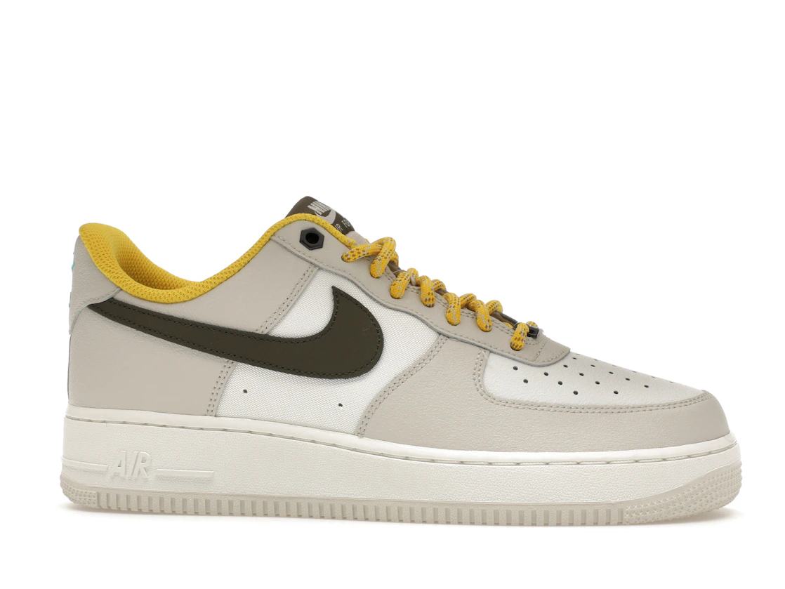 Vue 2 de Nike Air Force 1 Low '07 PRM Light Bone Cargo Khaki Vivid Sulfur