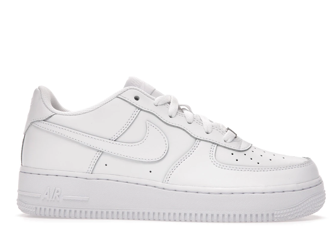 Vue 2 de Nike Air Force 1 Low LE Triple White (GS)