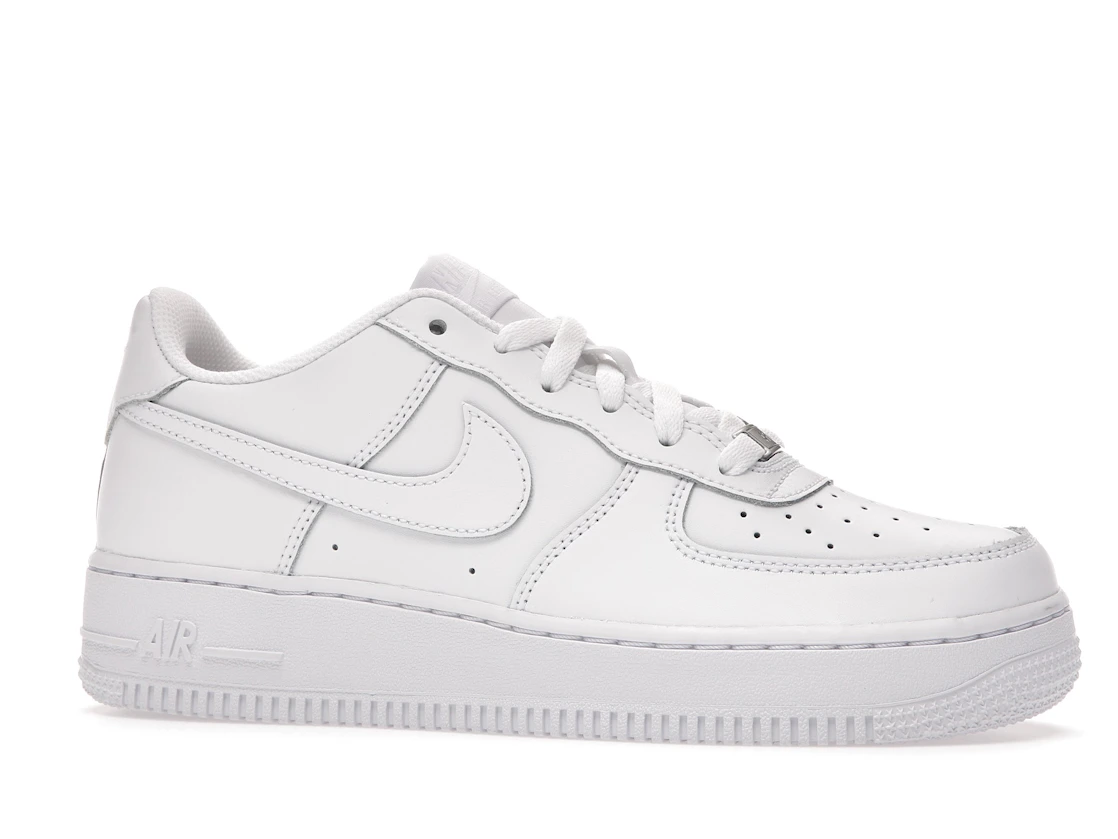 Vue 3 de Nike Air Force 1 Low LE Triple White (GS)