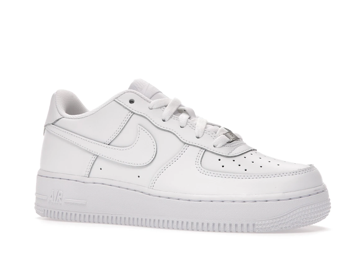Vue 4 de Nike Air Force 1 Low LE Triple White (GS)