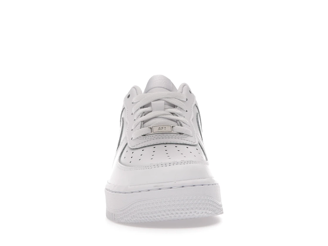 Vue 10 de Nike Air Force 1 Low LE Triple White (GS)