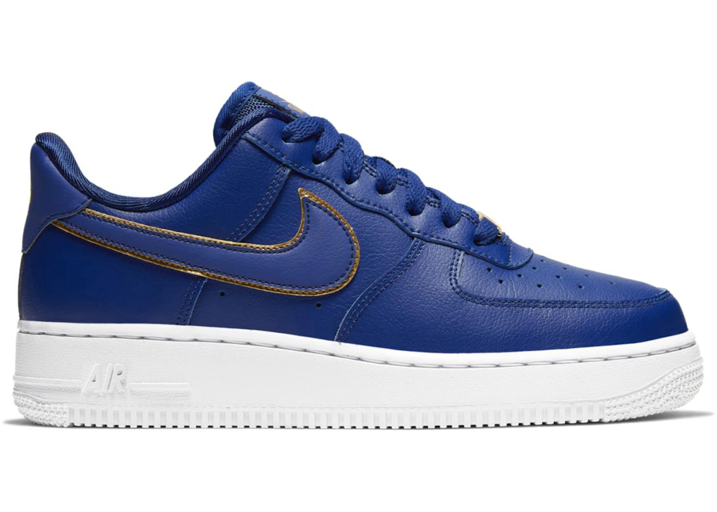 Nike Air Force 1 Low Blue Gold Swoosh 