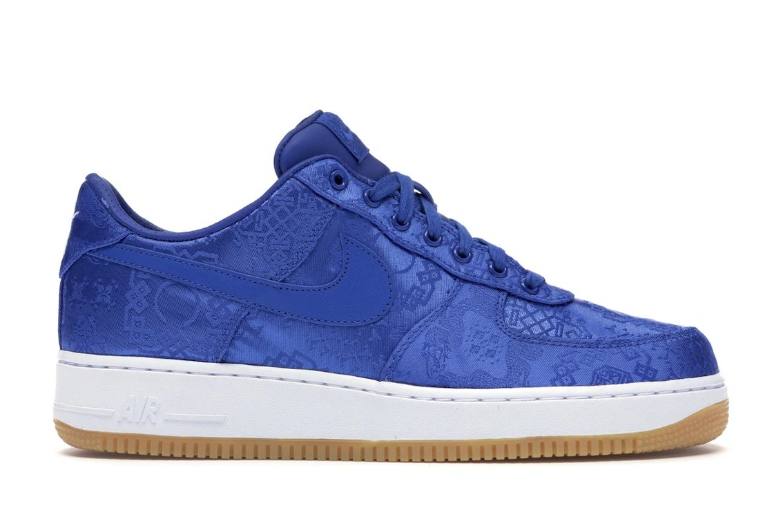 Vue 1 de Nike Air Force 1 Low CLOT Blue Silk