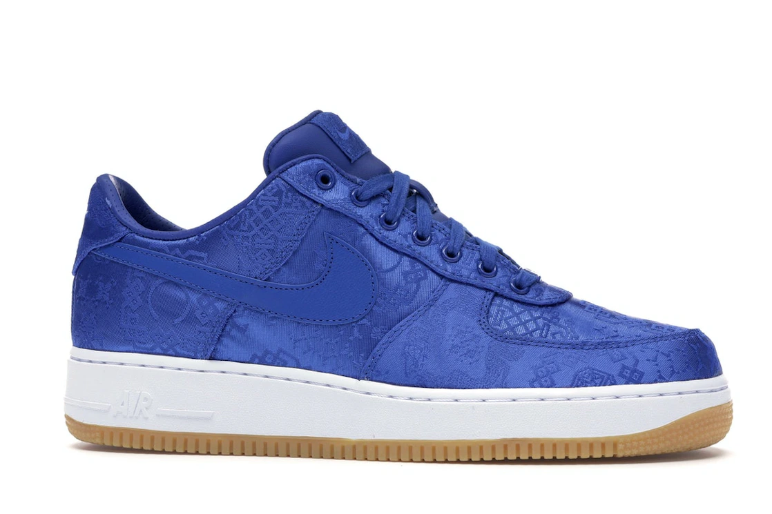 Vue 2 de Nike Air Force 1 Low CLOT Blue Silk