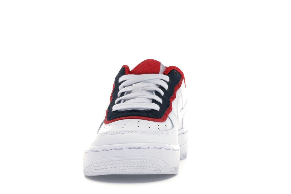 Vue 11 de Nike Air Force 1 Low Double Layer White Obsidian Red (GS)