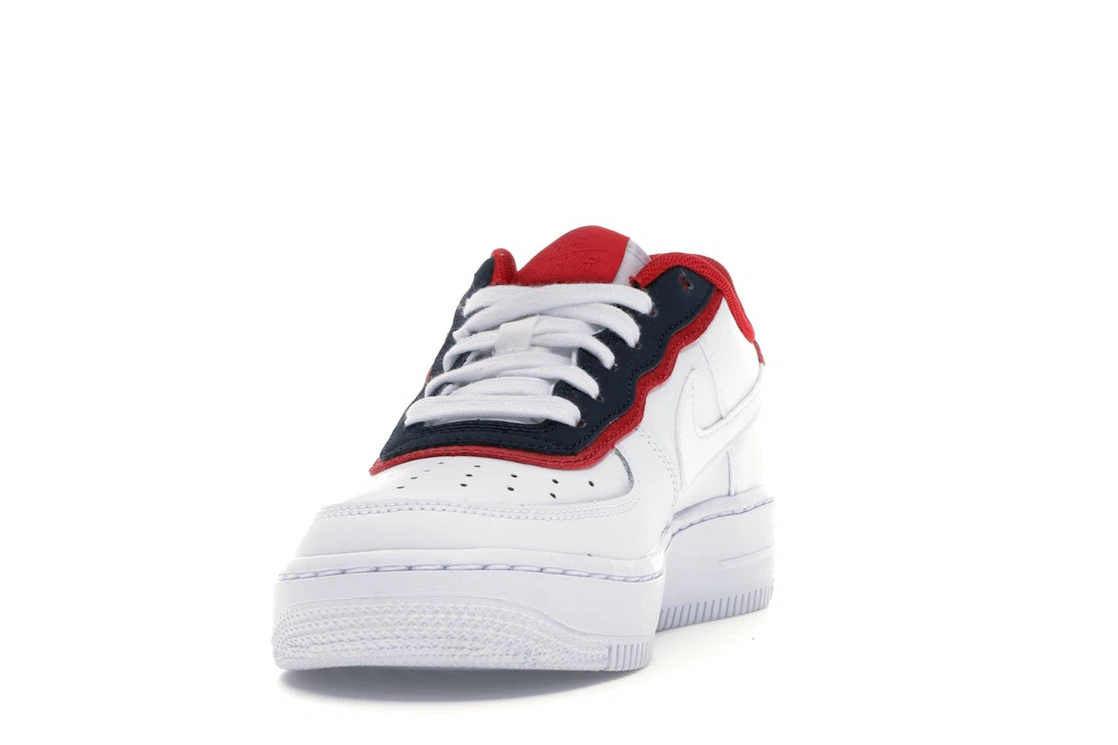 Vue 12 de Nike Air Force 1 Low Double Layer White Obsidian Red (GS)