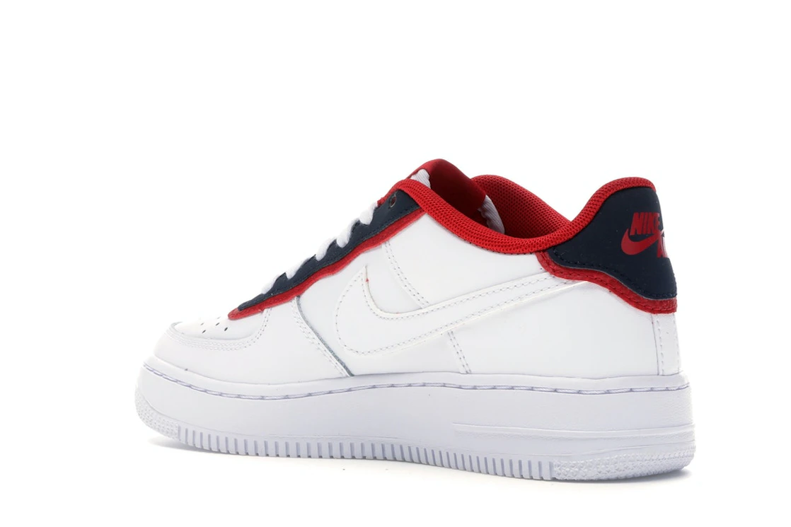 Vue 23 de Nike Air Force 1 Low Double Layer White Obsidian Red (GS)
