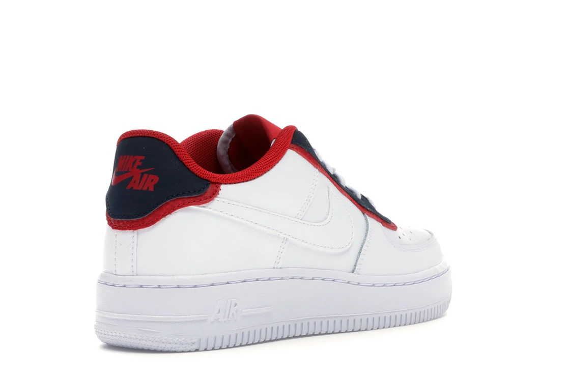 Vue 32 de Nike Air Force 1 Low Double Layer White Obsidian Red (GS)