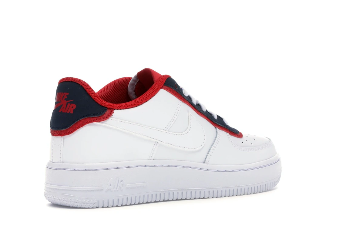 Vue 33 de Nike Air Force 1 Low Double Layer White Obsidian Red (GS)