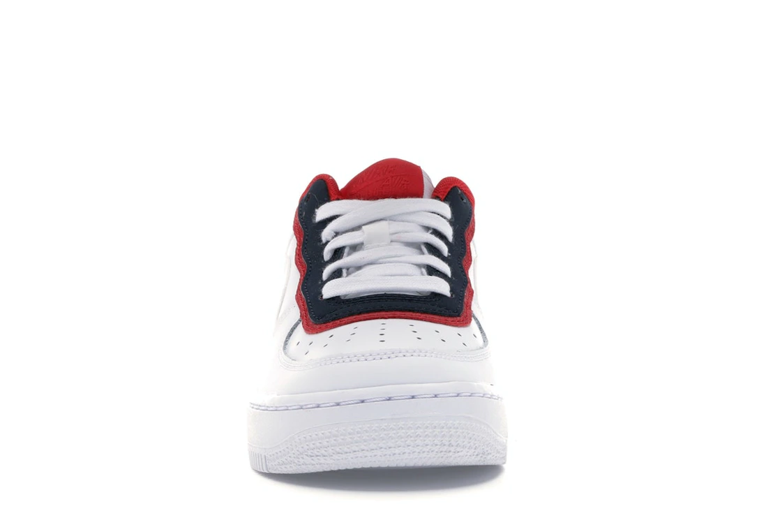 Vue 10 de Nike Air Force 1 Low Double Layer White Obsidian Red (GS)