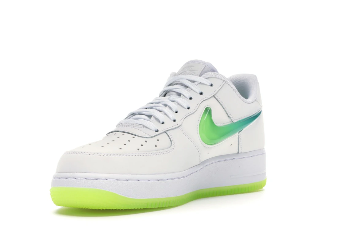 Vue 14 de Nike Air Force 1 Low Jelly Swoosh White