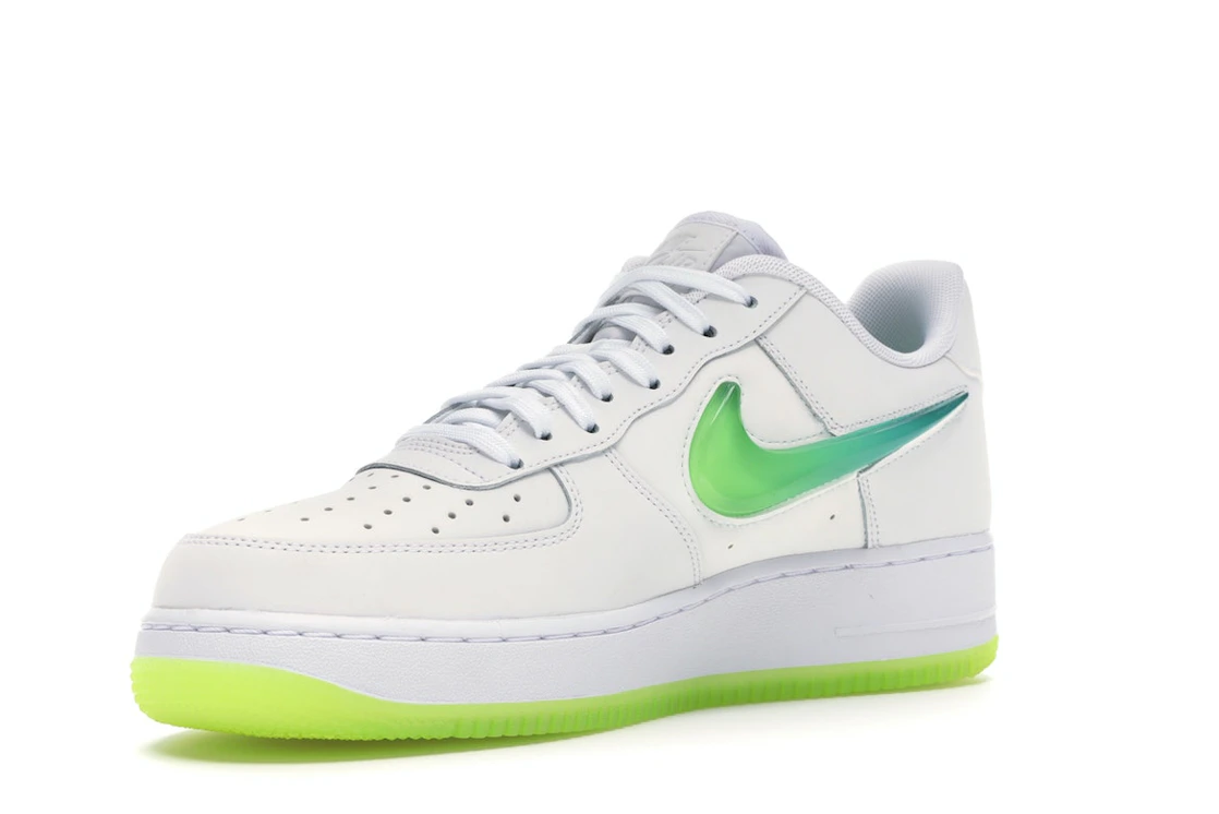 Vue 15 de Nike Air Force 1 Low Jelly Swoosh White