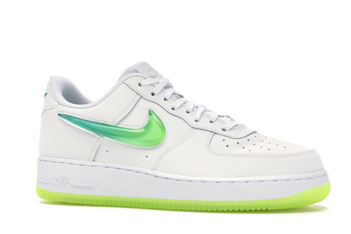 Vue 3 de Nike Air Force 1 Low Jelly Swoosh White
