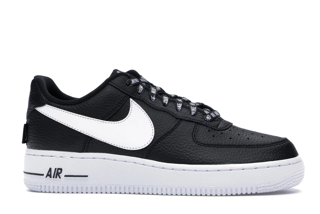 Vue 2 de Nike Air Force 1 Low NBA Black White