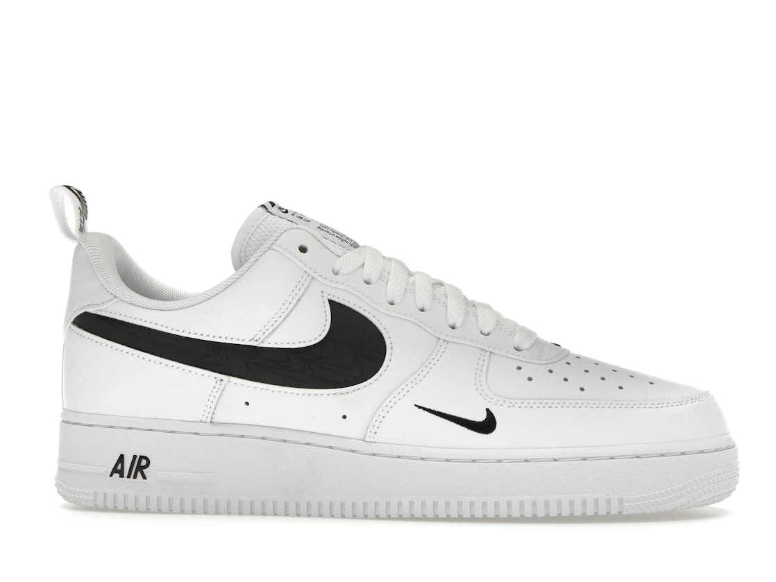 Vue 2 de Nike Air Force 1 Low Reflective Swoosh White Black